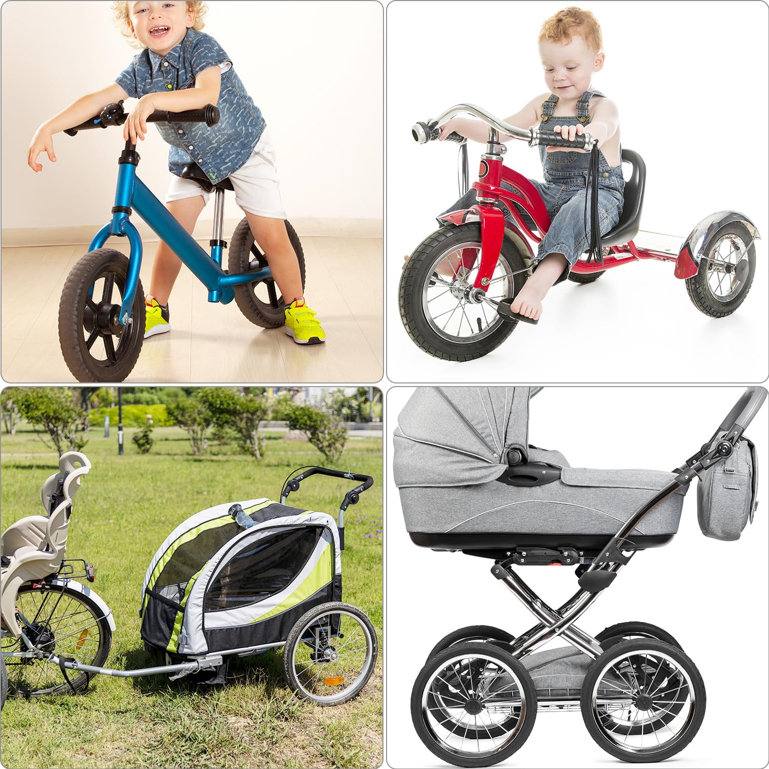 QWORK 2 Piezas 12.5x2.25 Cámaras de Aire para Bicicleta, 12 1/2 x 2 1/4 para Scooters Eléctricos