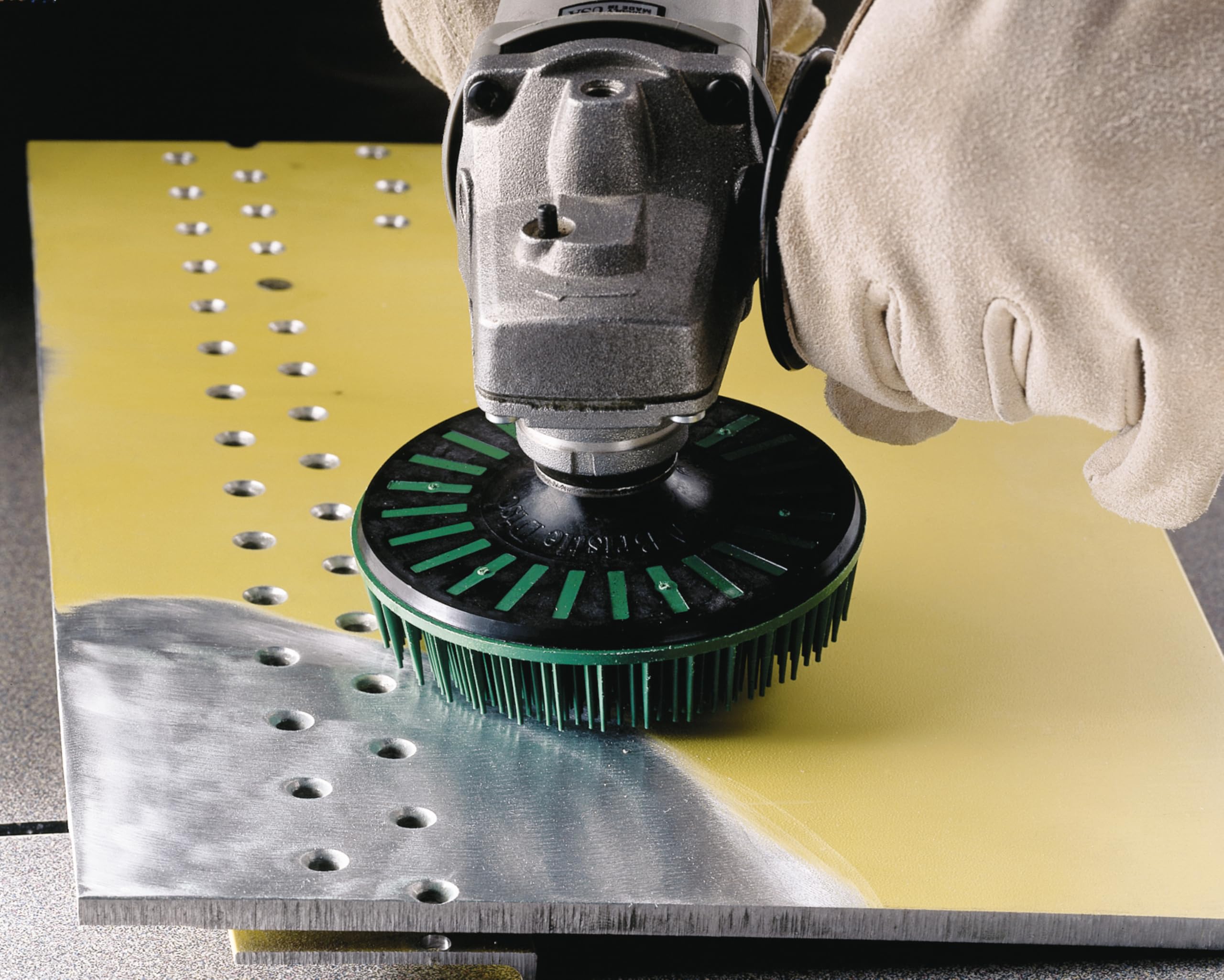 3M Scotch-Brite Disco Bristle BD-ZB, 115 mm, P50, Verde, M14, 5 por paquete
