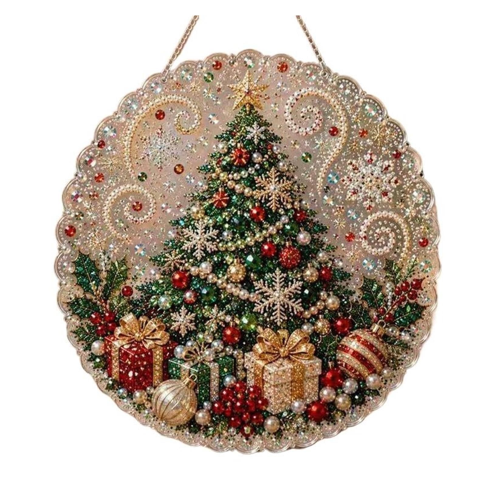 1 kit di acchiappasole natalizio con perle for la decorazione della parete