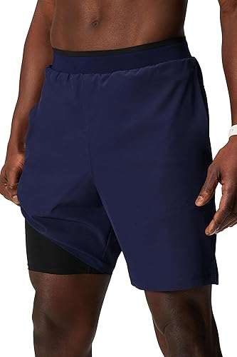 Fabletics The Fundamental Short II para hombre (con forro), ejercicio, correr, entrenamiento, gimnasio, yoga, ultra ligero