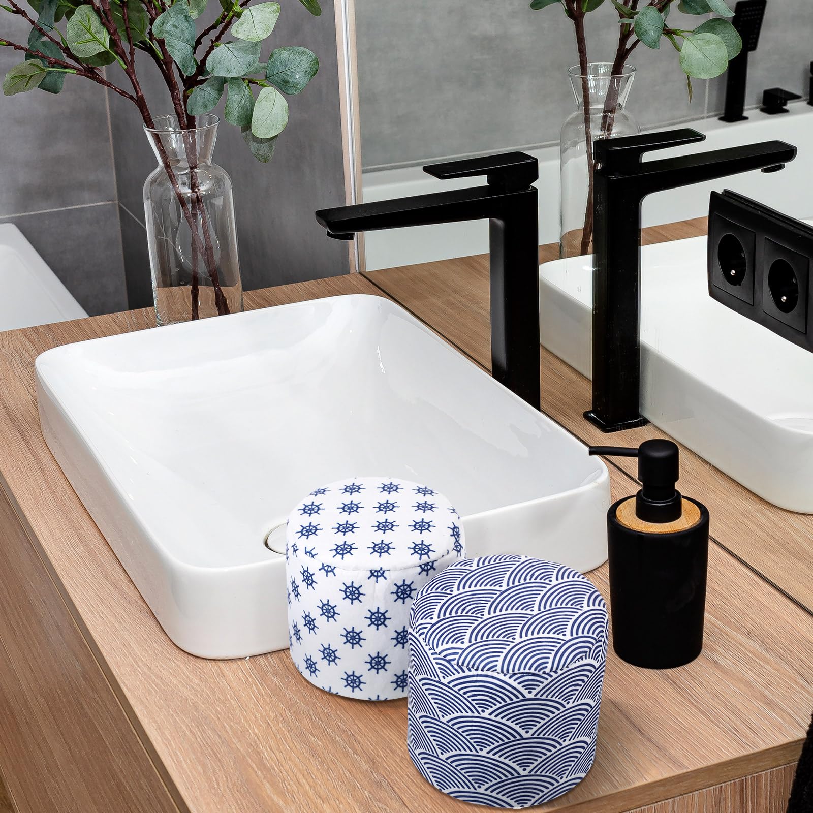 Hoolerry 6 Pcs Decorative Toilet Paper Roll Covers, Nautical — Amazon image 7