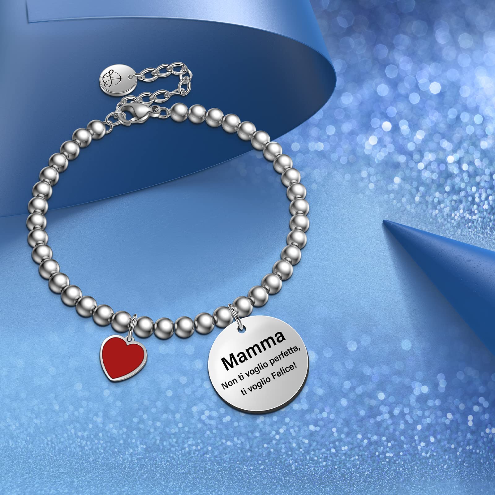 Chritice Regalo Amica Mamma Nonna, Bracciale Donna Acciaio con Frasi Bracciale Amicizia Donna Regalo Amica Bracciali Donna Bracciale Donna Amicizia Bracciale Amica Regalo Donna Regalo Mamma Nonna