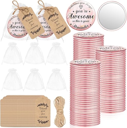 Regalos de agradecimiento inspiradores, espejos compactos a granel, regalos de agradecimiento a los empleados para mujeres, juegos de regalo,