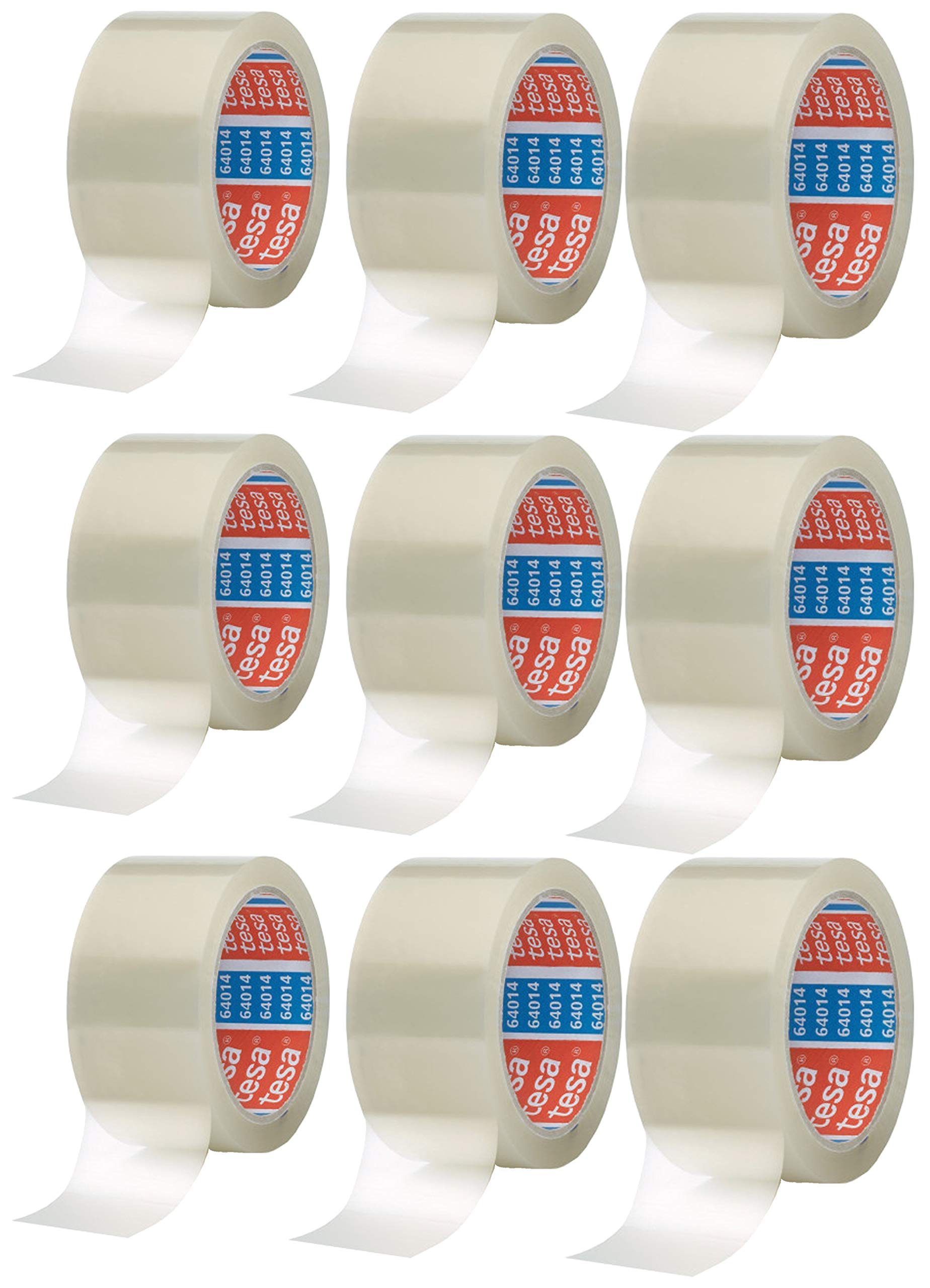 tesa Zestaw 36 rolek taśmy klejącej 64014, PPLow Noise, 50 mm x 66 m, przezroczysta, raport wydajności, pozwala na cichą pracę na bazie pasty akrylowej bez rozpuszczalników