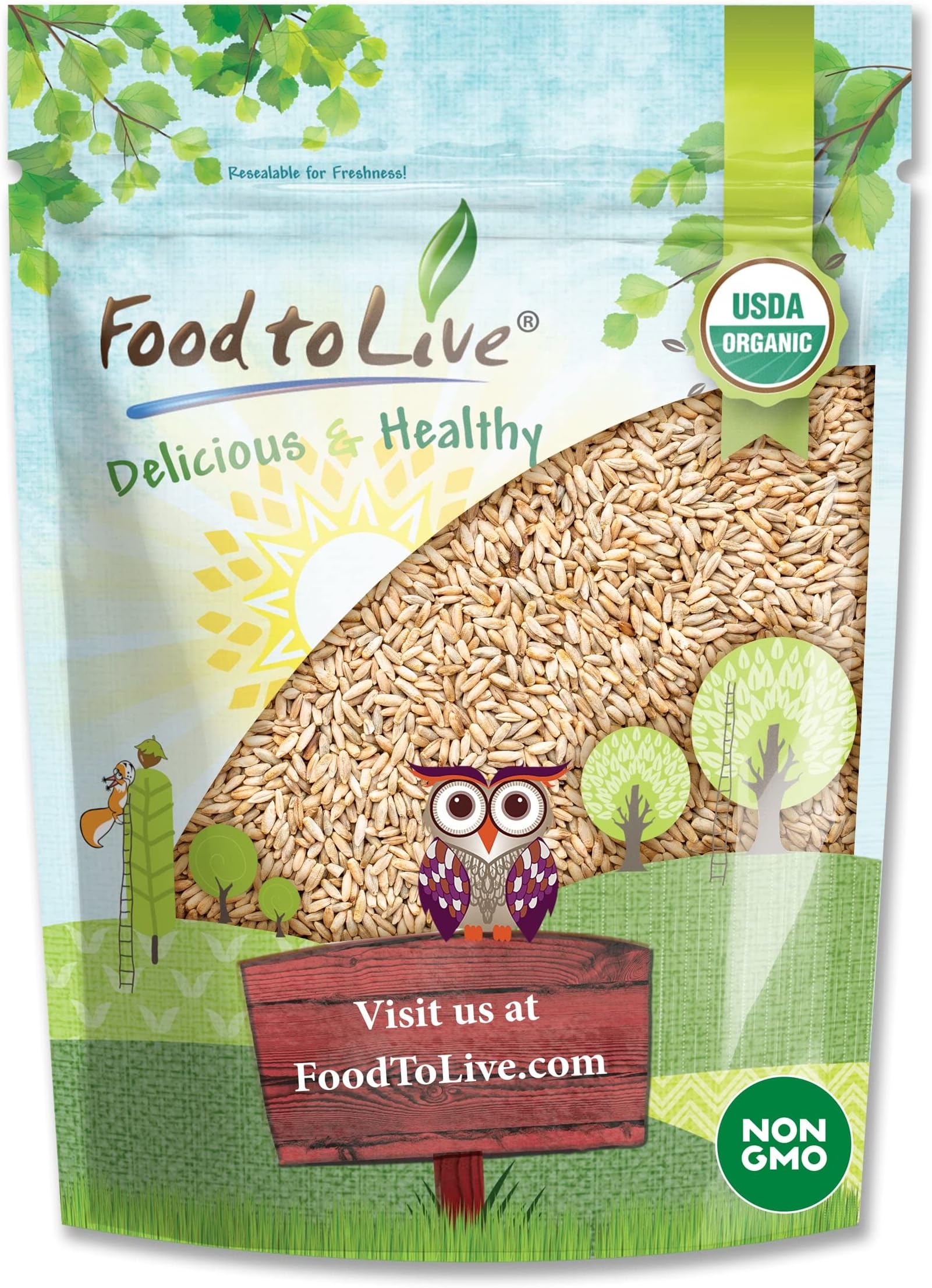 Food to Live Organic Rye Berries, 3 Pounds – Non-GMO, Kosher, Raw, Bulk Seeds, Product of the USA
