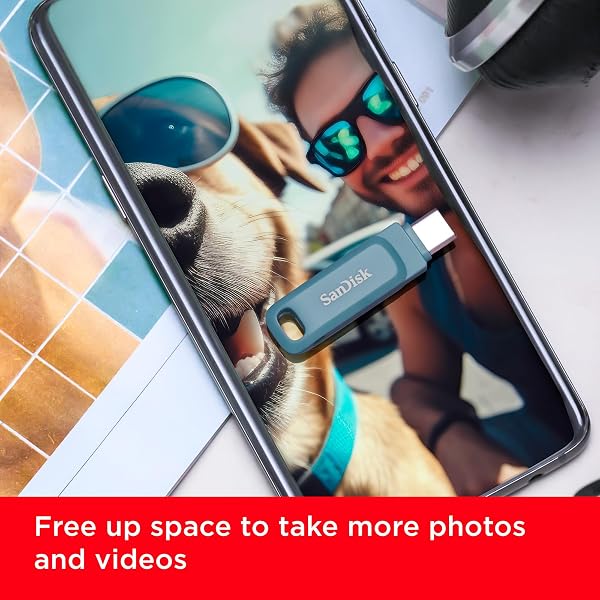 SANDISK Ultra Dual Drive Go, USB Type-C &Type-A Flash Drive 128GB (Memory stick up to 400MB/s, Reversible Type-C and Type-A connectors for Android Smartphone, Tablets and Mac) Navagio Bay - 4