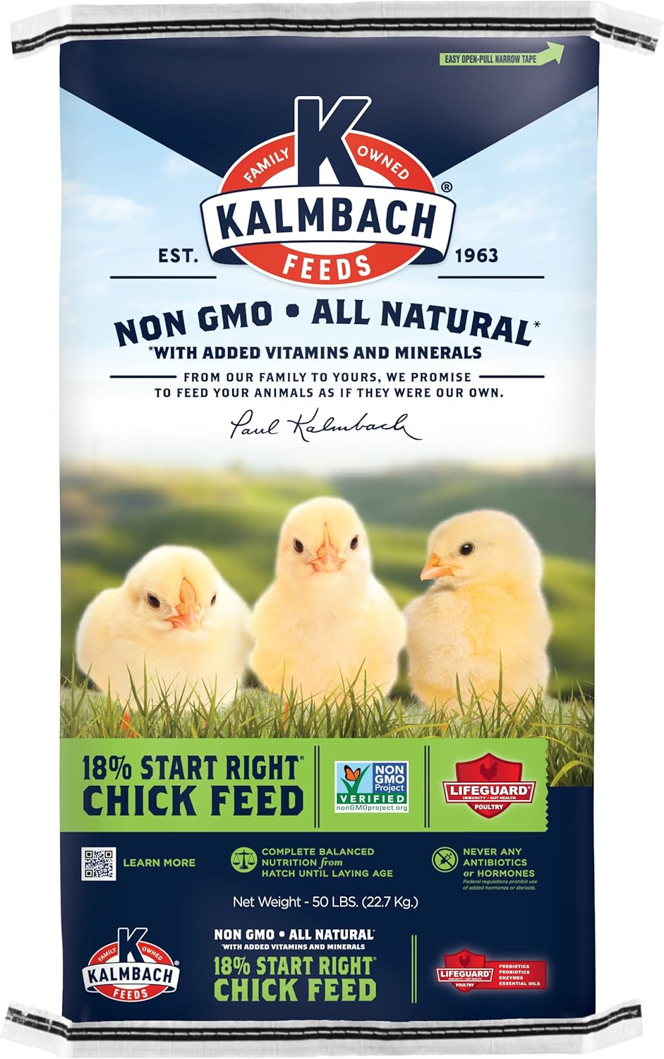 Kalmbach Feeds 18% Non-GMO Start Right Crumble Feed for Chicks, 50 lb Bag