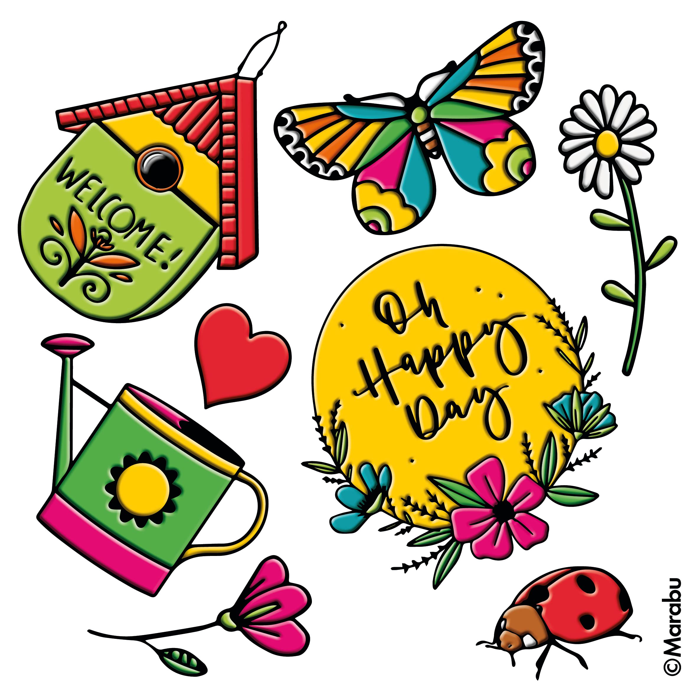 Marabu 04060004872 – Window Color Fun & Fancy – Peinture Pour