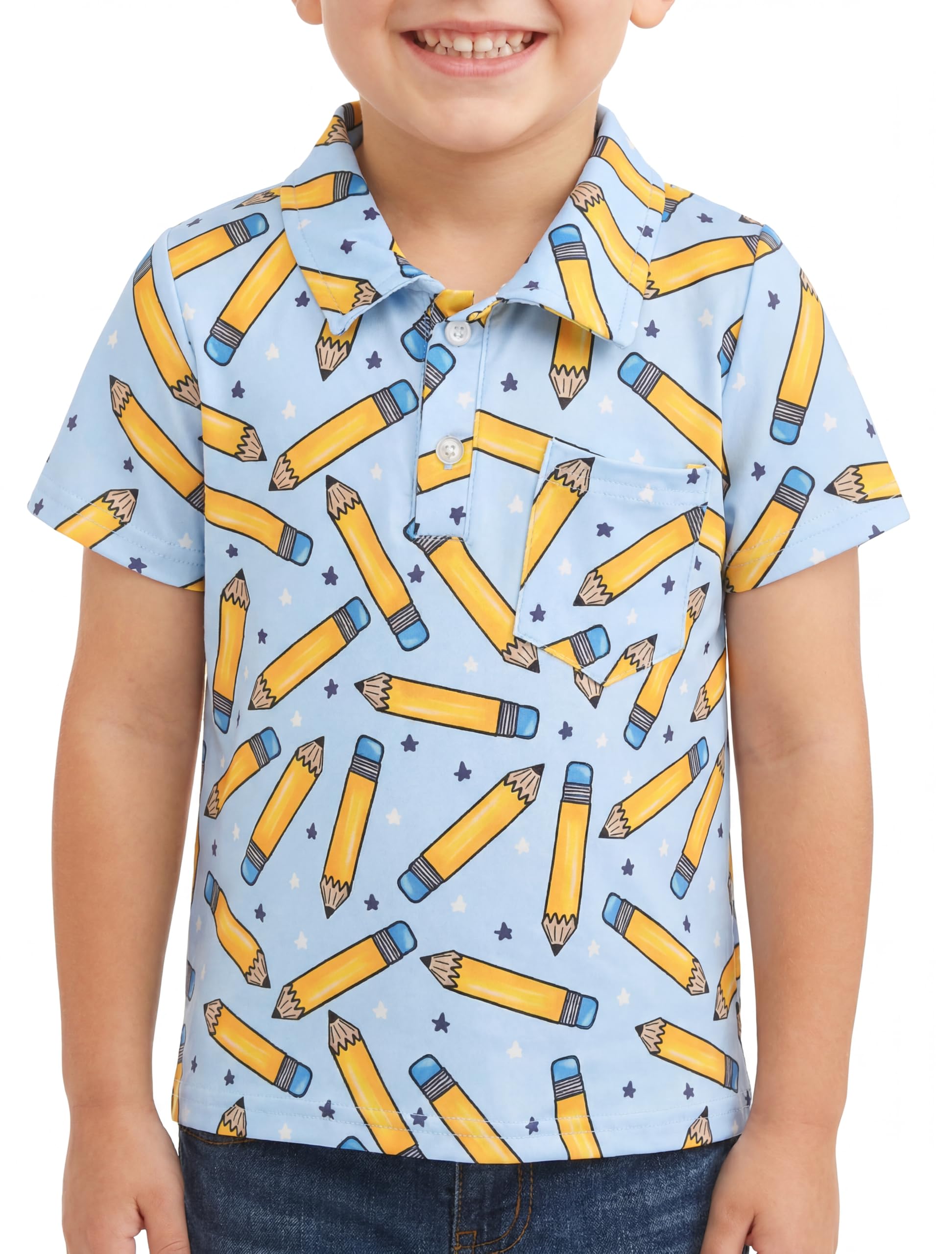 Unique Baby Moisture Wicking Kids Polo Shirts for Toddler Boys Polo Shirt
