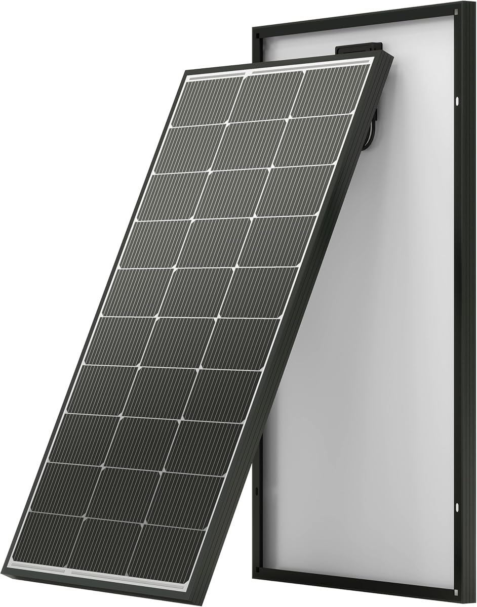 Panel solar JJN de 100 vatios, paneles solares tipo N 16BB de alta eficiencia de 12 voltios, carga fotovoltaica del módulo solar de alta tasa de cobertura del 25% para caravanas en la azotea de barcos y otros sistemas fuera de la red
