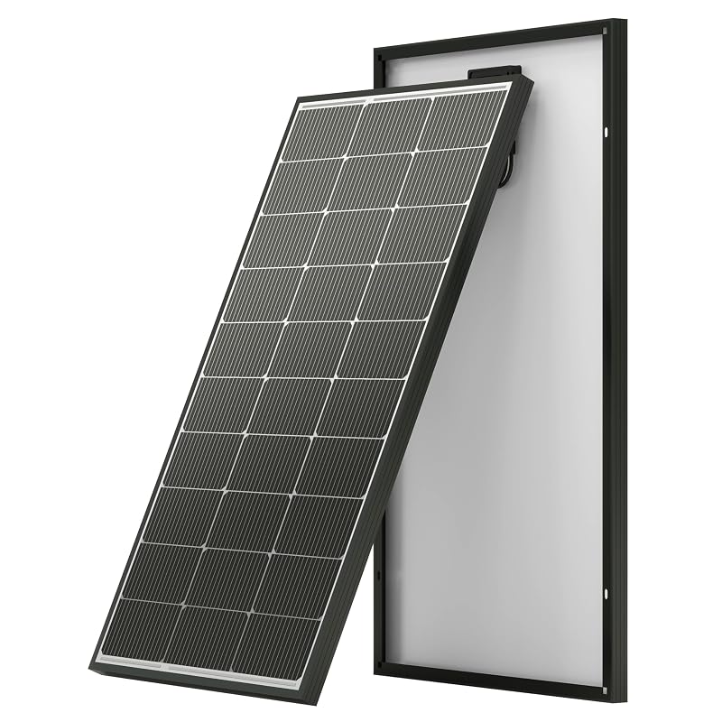 Painel Solar Monocristalino JJN 100 W N-Type 16BB, 12 V, Célula Half-Cut e Conector MC4, 1 unidade