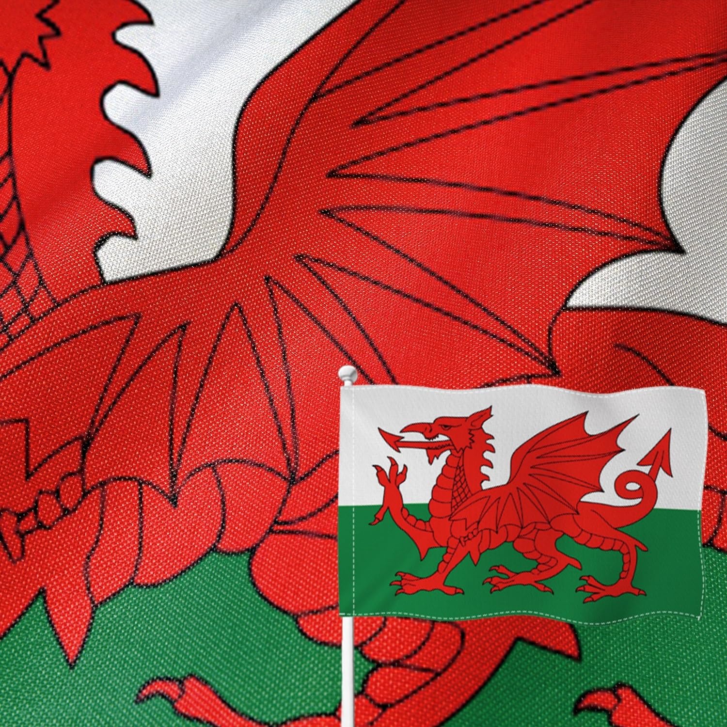 Drapeau du Pays de Galles résistant aux UV bannière galloise extérieure