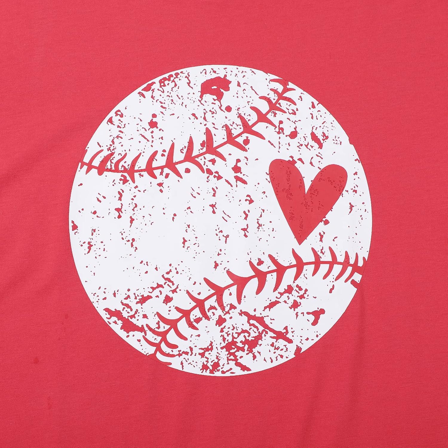 Baseball Shirt Women Baseball Heart Tee Shirts Baseball Mom Tshirt Game Day Casual Crew Neck Short Sleeve Tops - Image 8