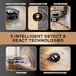 Shark PowerDetect 2-in-1 Robot Vacuum and Mop with NeverTouch Pro Base. Self-Empty, Self-Refill & Self-Clean, Robot Vacuum and Mop with Bagless RV2820ZECA (Canadian Version)