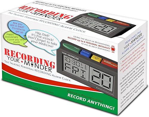 Miniatura 2 de Reloj recordatorio, función de grabación de voz, alto, fácil de configurar múltiples alarmas, adaptador de CA no incluido