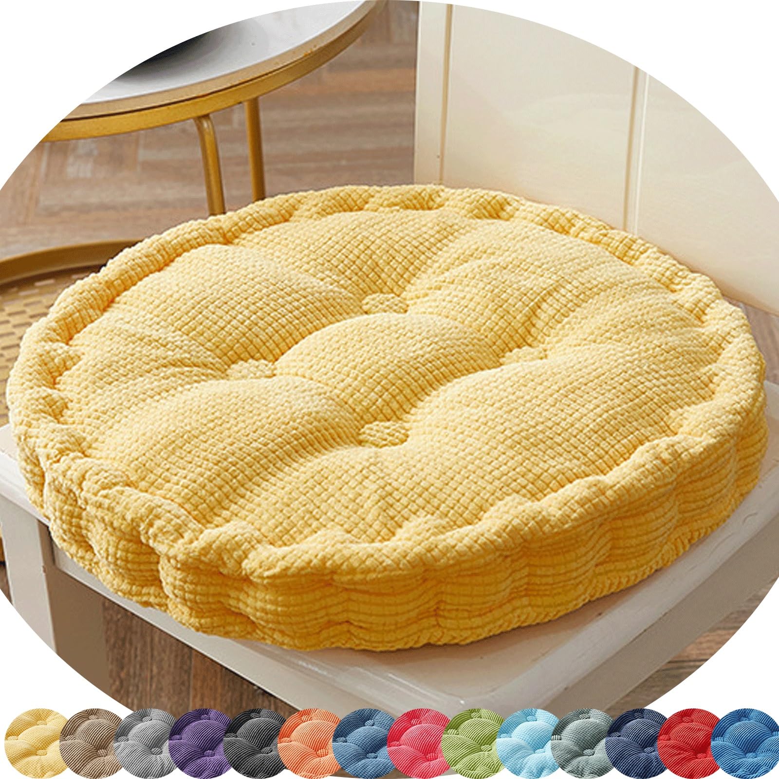 Mcndsi A3 Chair Cushions Round Furniture 16/18 Inch Outdoor/Indoor Round Seat Cushions Round Patio Chair Pads For Outdoor Furniture(,18X18inch/45X45cm)