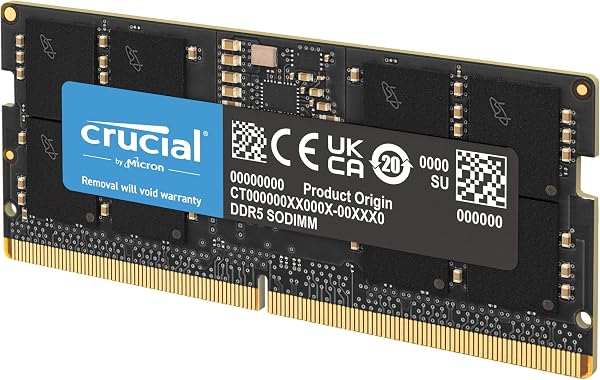 Crucial RAM 8GB DDR5 4800MHz CL40 Laptop Memory
