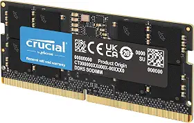 Crucial Memória RAM 16GB DDR5 5600MHz (ou 5200MHz ou 4800MHz) CT16G56C46S5 Preto