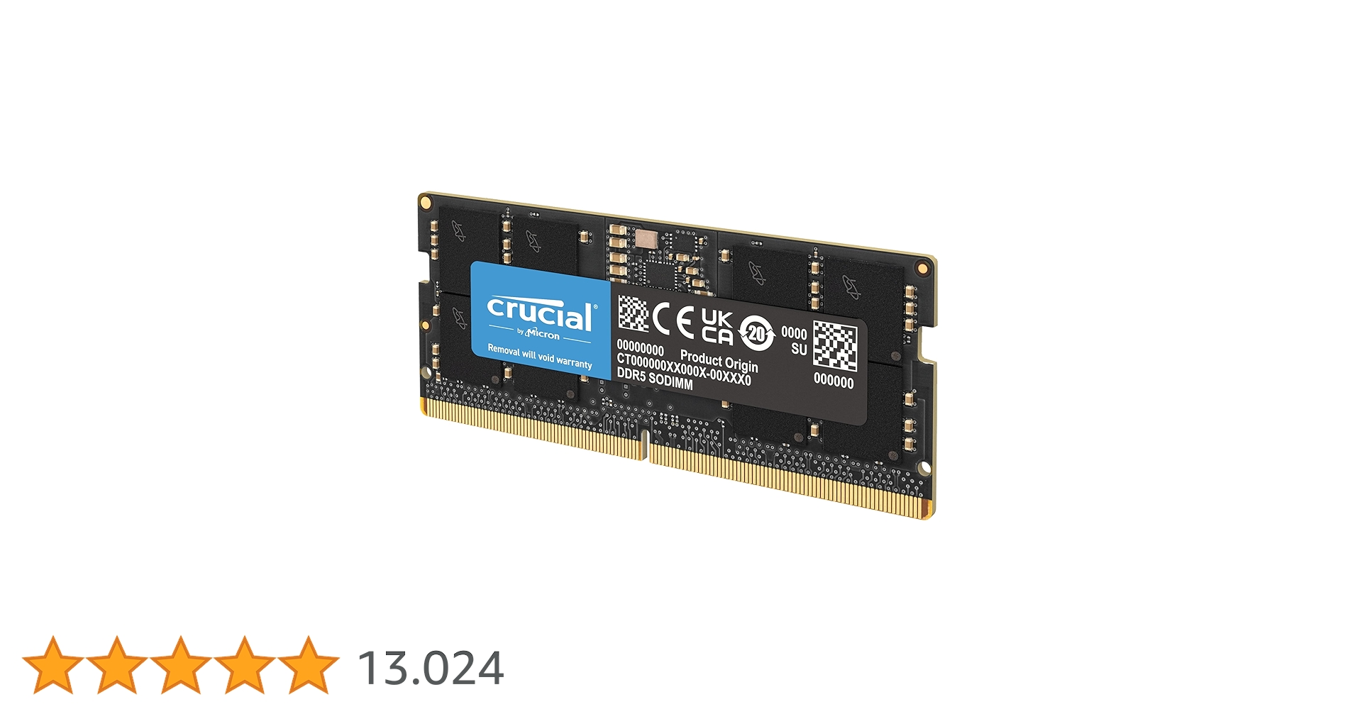 Crucial RAM DDR5 16GB 4800MHz SODIMM, Memoria per PC Laptop/Notebook, Mini PC, CL40 - CT16G48C40S5 Crucial RAM DDR5 16GB 4800MHz SODIMM, Memoria per PC Laptop/Notebook, Mini PC, CL40 - CT16G48C40S5
