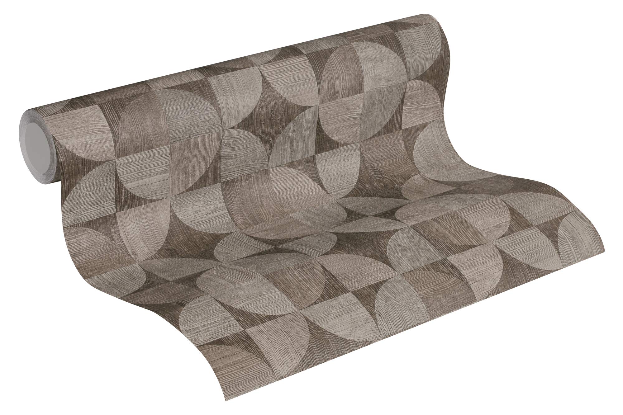 Livingwalls Vintage Wallpaper Metropolitan Stories Non-Woven Nils Olsson - Copenhagen 10.05 m x 0.53 m Grey Brown Made in Germany 369132 36913-2