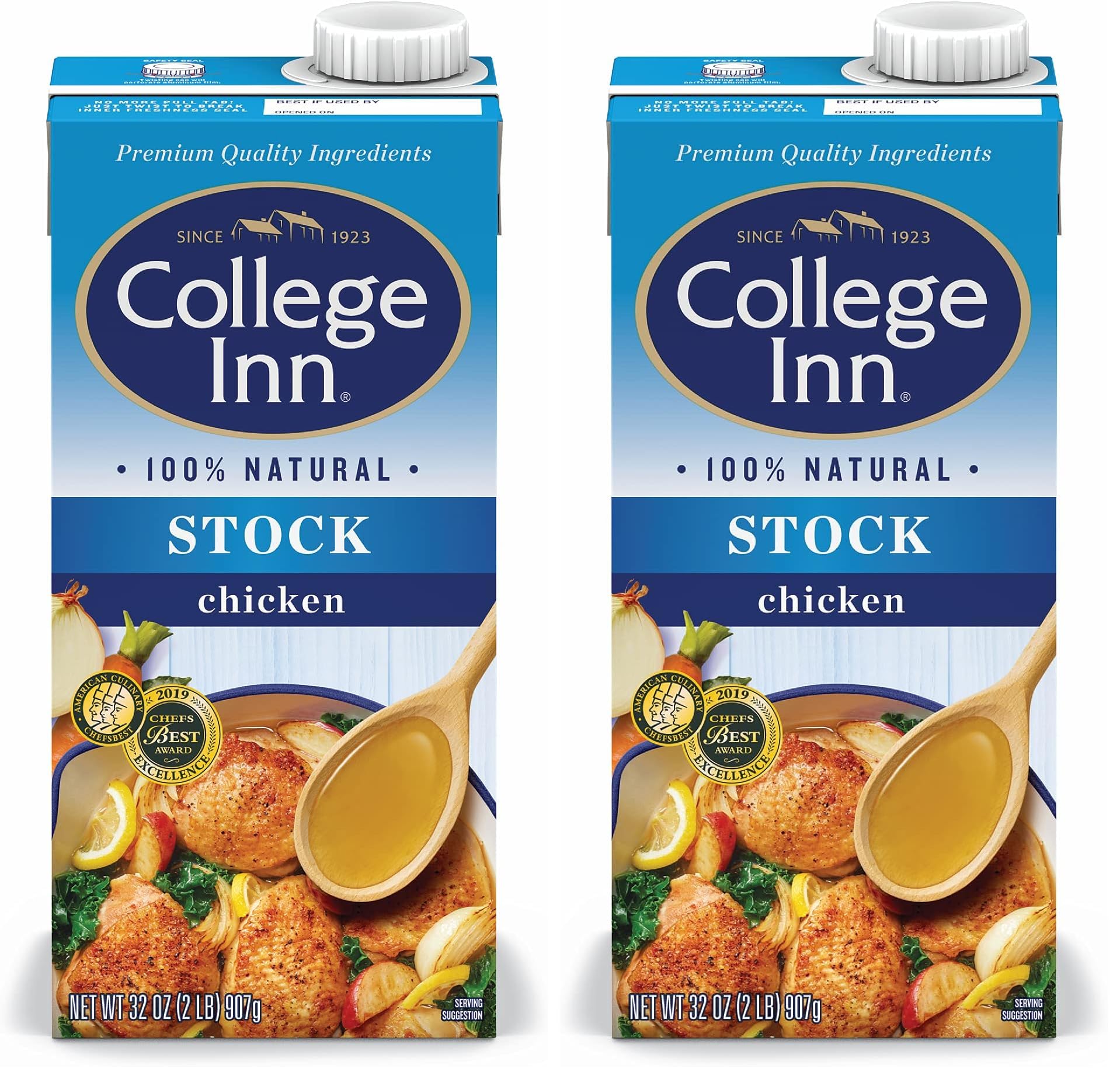 College Inn Chicken Stock, 32 Ounce (Pack of 2)