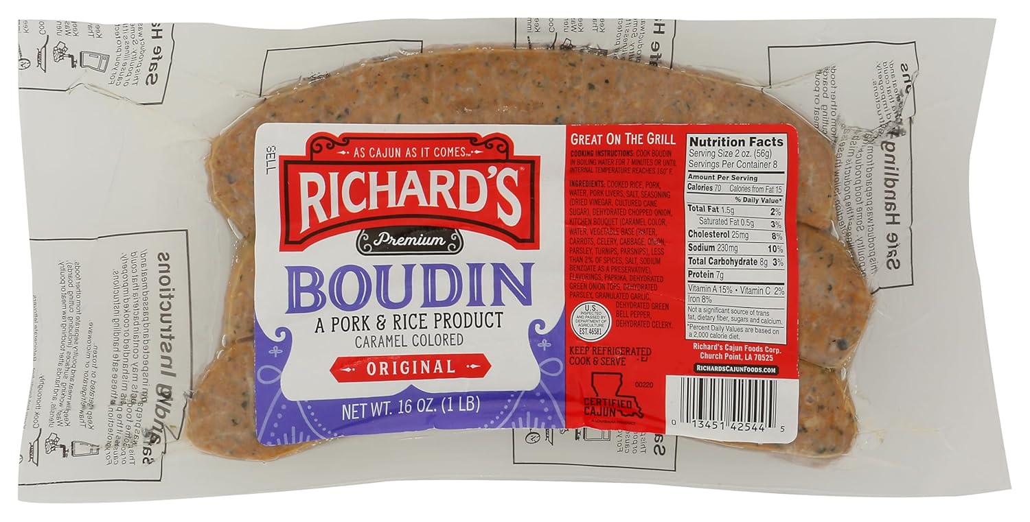 Richard's Original Boudin Sausage 16 Oz (1 Pack)