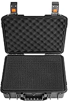 Vista 9 de Estuche rígido de transporte de 16 pulgadas, caja de almacenamiento a prueba de golpes con espuma personalizable, caja de herramientas protectora