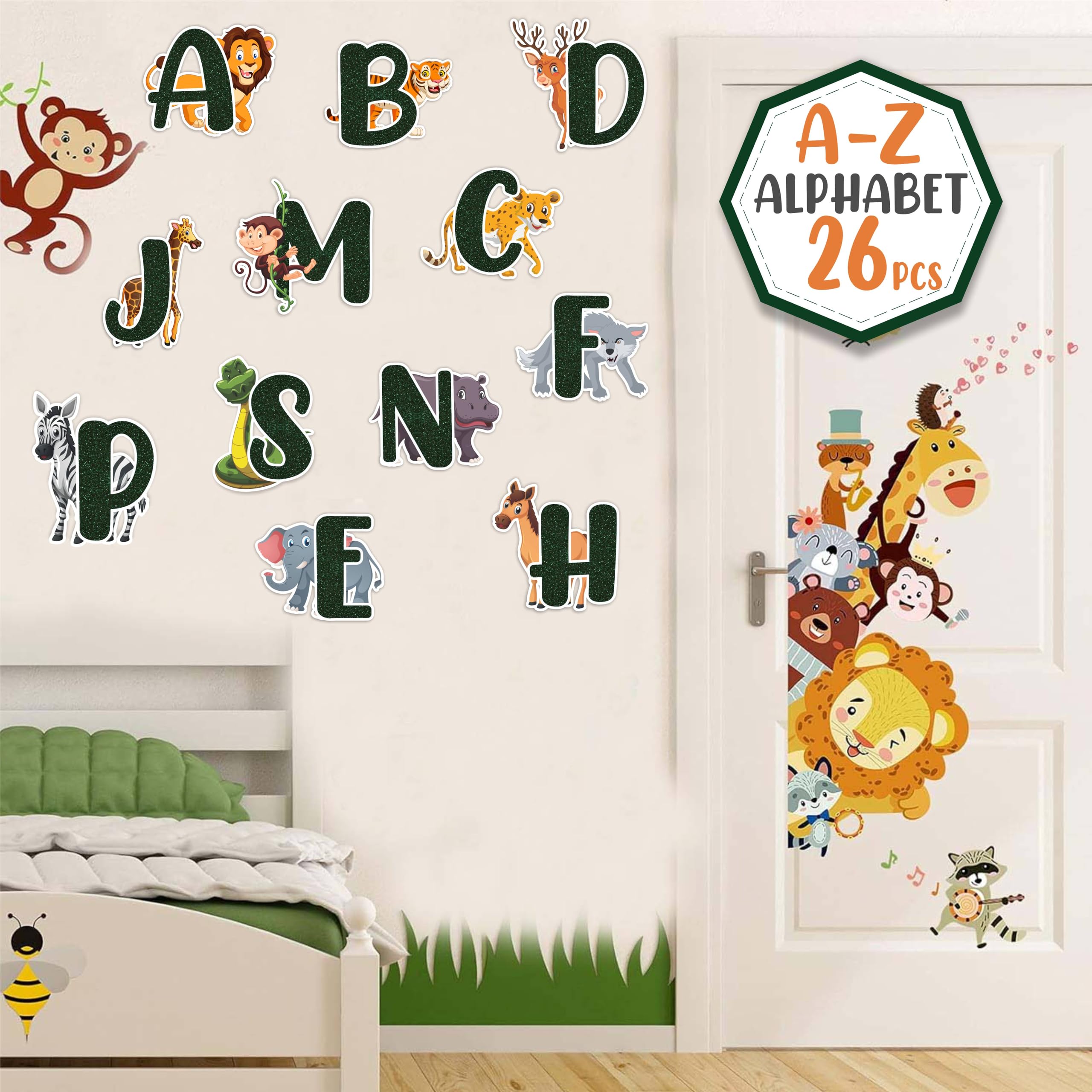 Seyal Jugle Safari A - Z Alphabet Wall Sticker - Image 3