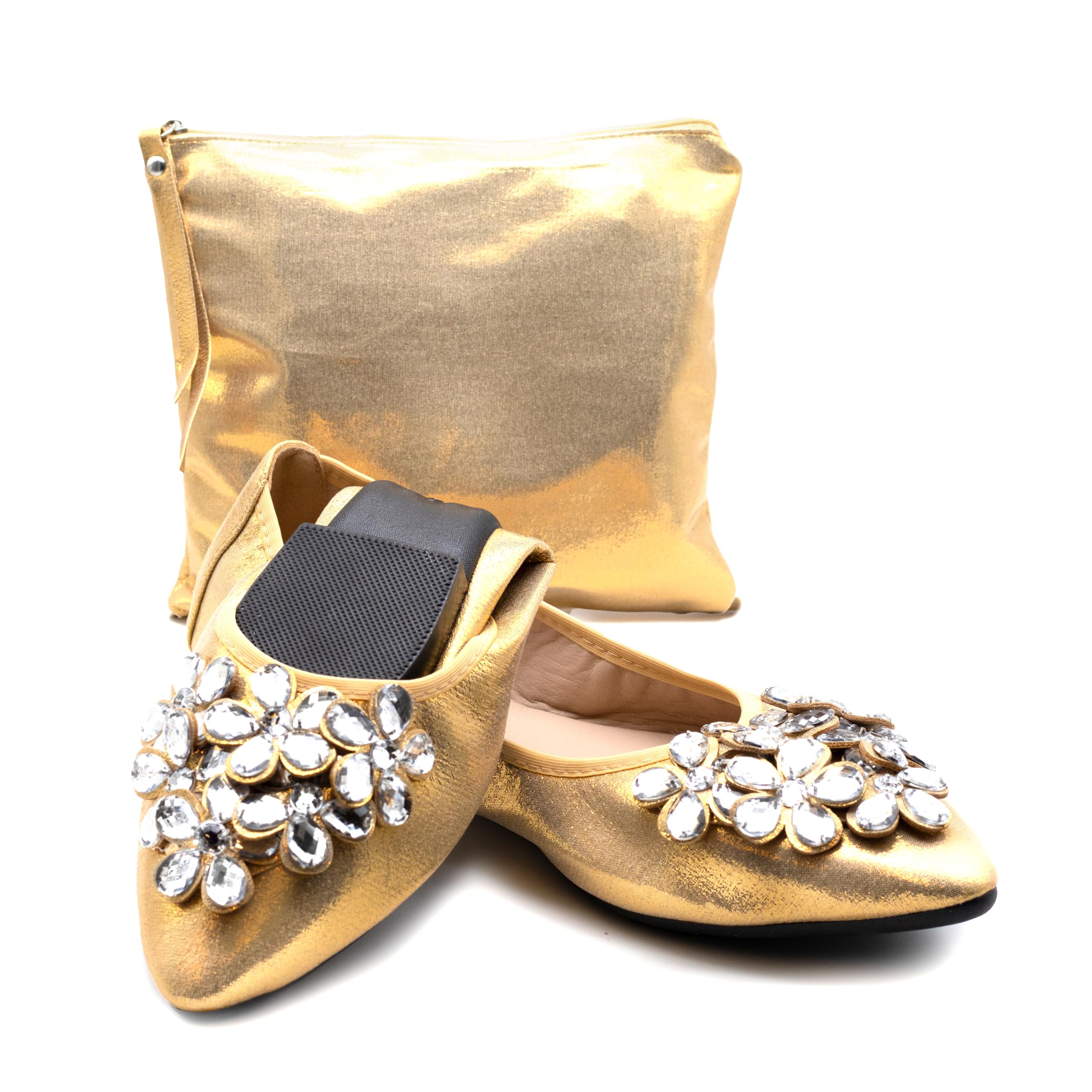 Silky Toes Foldable Flats for Women Dressy Ballet Shoes for Purse