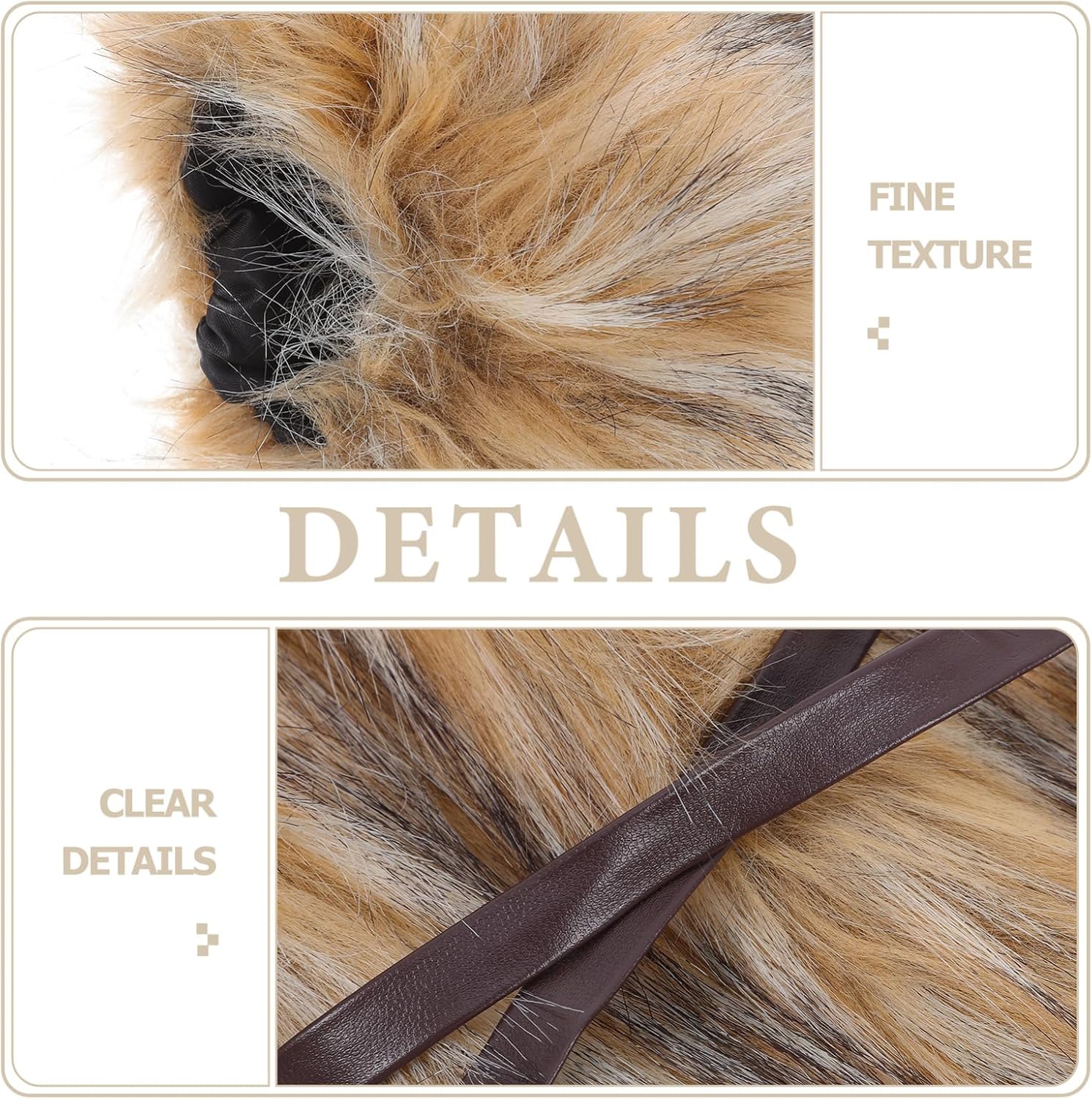 Viking Leg Wraps Faux Fur Fluffy Boot Cuffs for Men Women Adjustable Warm Leg Sleeves for Costumes