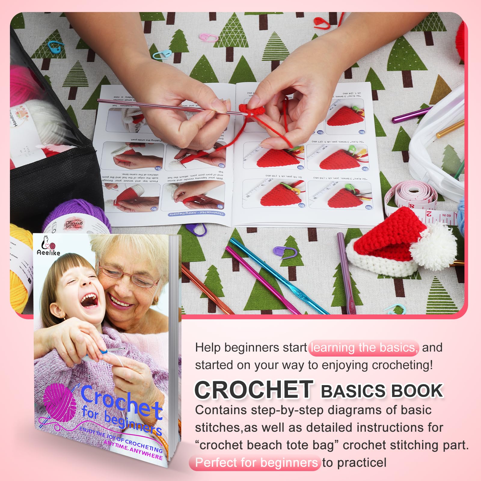 Ruikdly 3 haakset voor beginners, dieren, haken, breien voor beginners