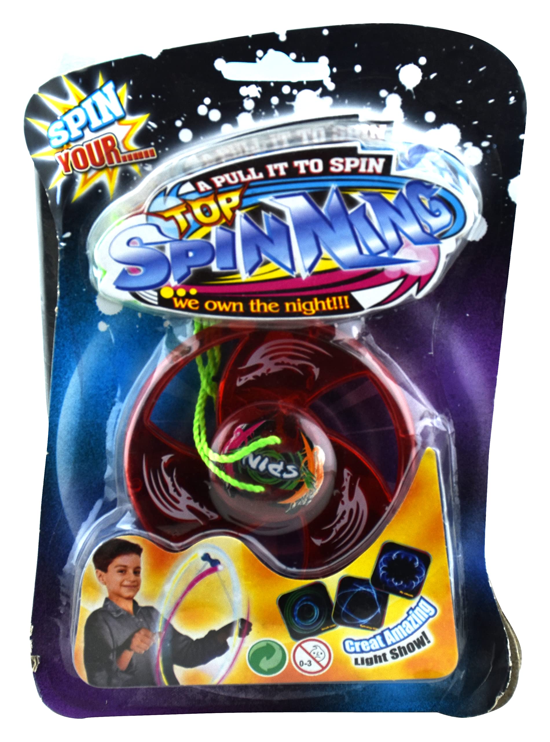 Jagmag® Pull It to Spin Light Hand Spinning top with Light for Kids/Kids Spinning Top Game