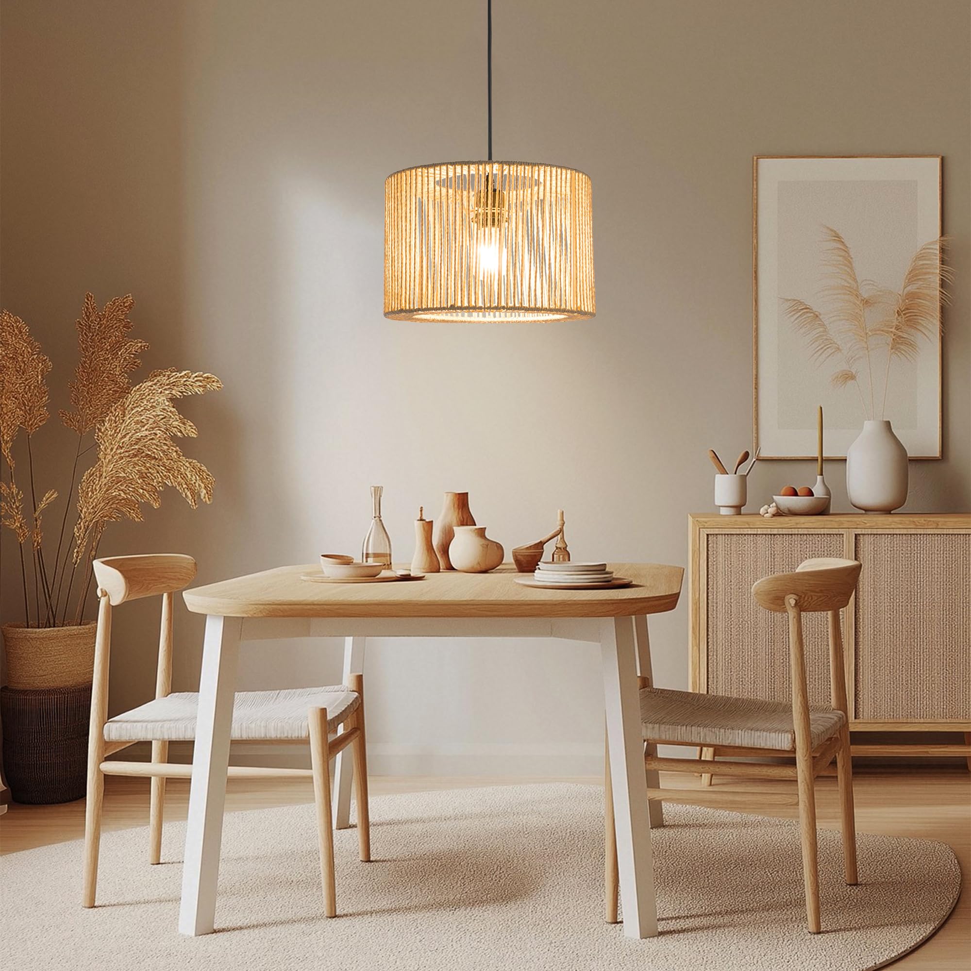 Zedelmaier Deckenlampe Deckenleuchte mit Stoff-Lampenschirm Wohnzimmerlampe Schlafzimmer Kinderzimmer Flur Lampe