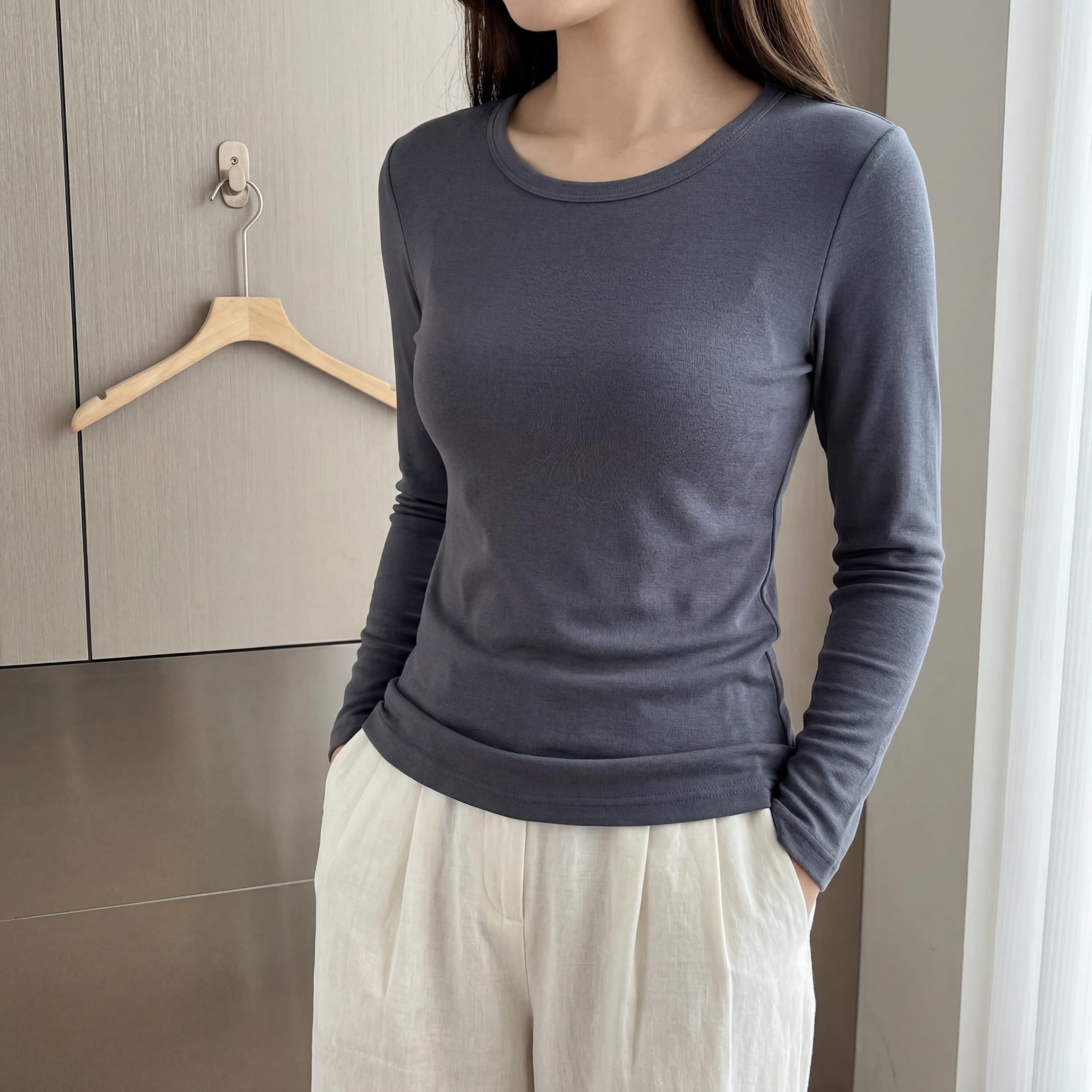 Completo Termico Ultra Morbido, Intimo Termico Stile Anni '80, Delicato sulla Pelle, in Tessuto Modal Lenzing, Anti-Pilling, Strato Base riscaldato per l'inverno.