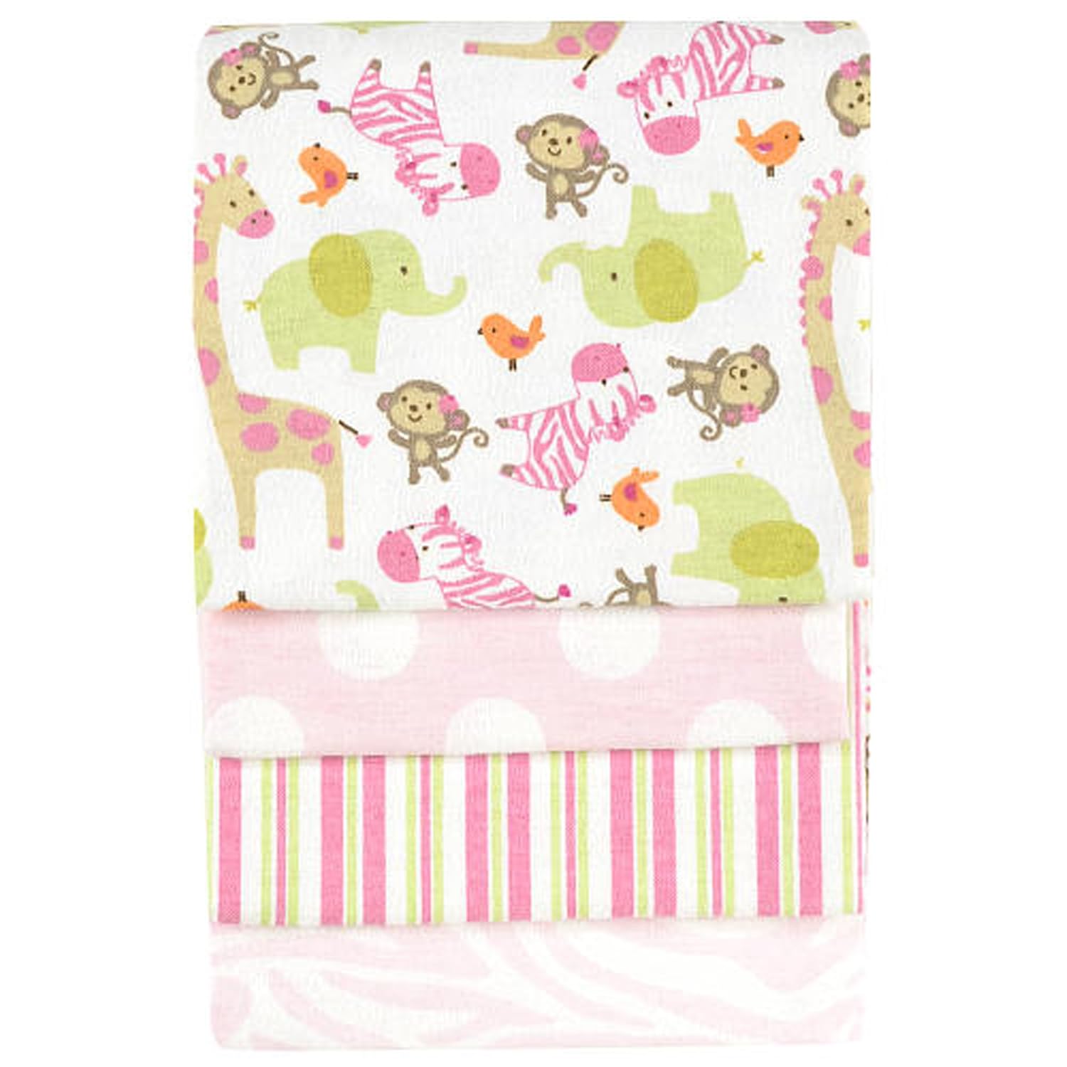 Carter's Receiving Blanket, Pink Zebra, 4 Count Baby