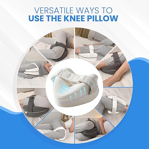 Miniatura 6 de TULARIS - Almohada de espuma viscoelástica para dormir laterales entre las rodillas almohada para dormir para ciática dolor de espalda baja y dolor