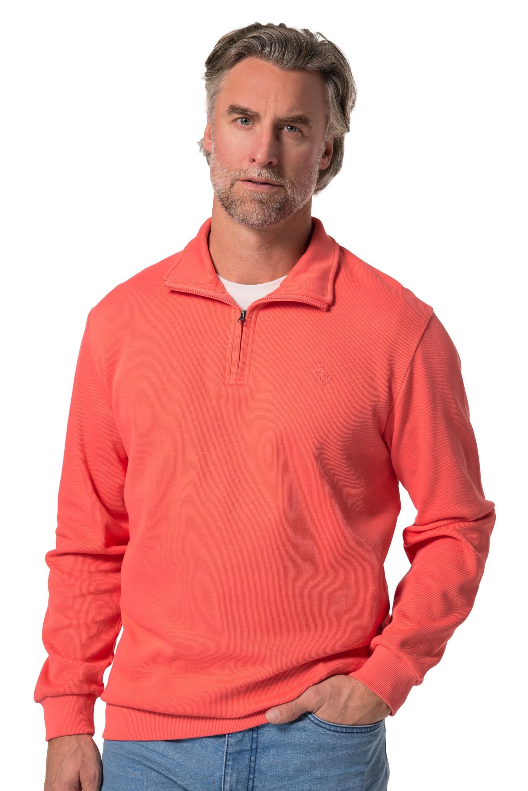 Boston Park Herren große Größen Übergrößen Menswear L-8XL Sweat-Troyer, RIPP-Qualität, Zippkragen 835776