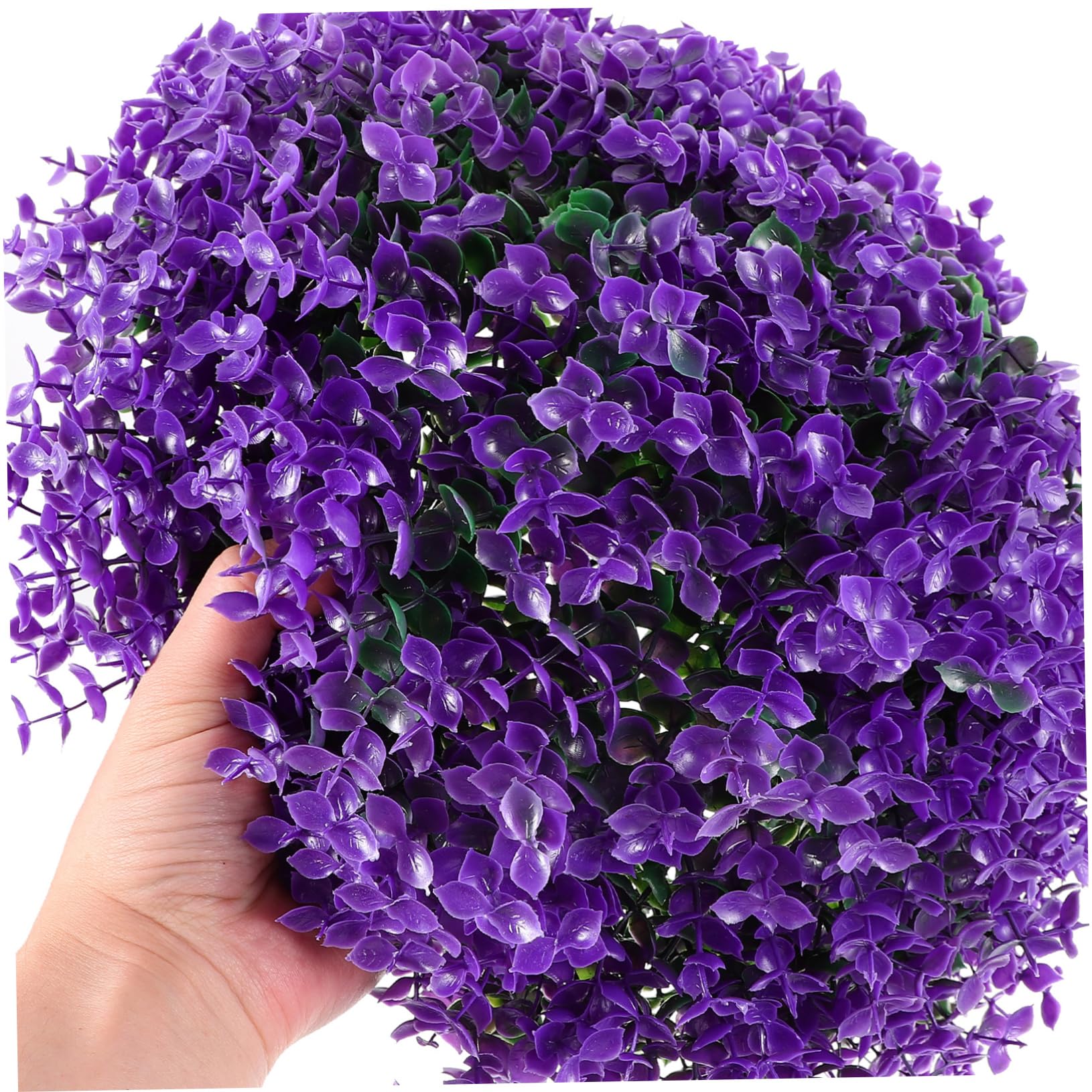 Boule Décorative Artificielle Pourpre en Plastique Légère sans Entretien, Forme Boule pour Décoration Intérieure et Banquet