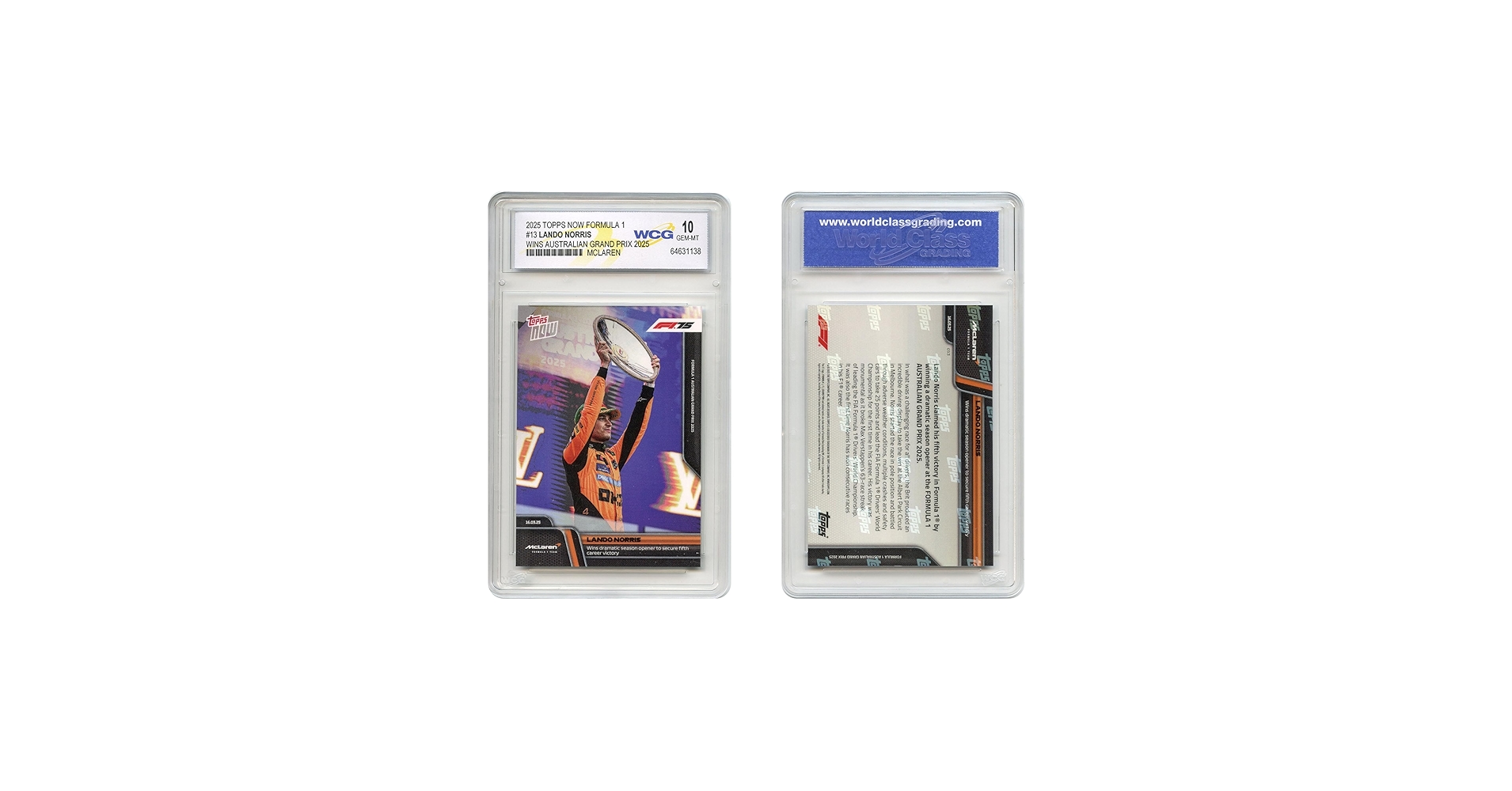 Amazon.com: 2025 Topps Now Formula 1 Lando Norris McLaren