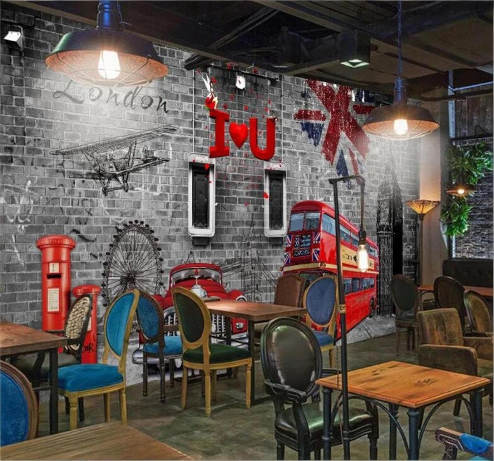 Tzxztt Unique Retro Grey Brick Wall Graffiti Modern 3D Wallpaper Premium Textured Silk Neutral Tones Material Ideal for Living Room Bedroom-250cm×170cm