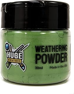 Huge Miniatures Weathering Powder, Lichen Pigment for Model Terrain Scenery and Vehicles by Huge Minis - 30ml Flip-Top Container