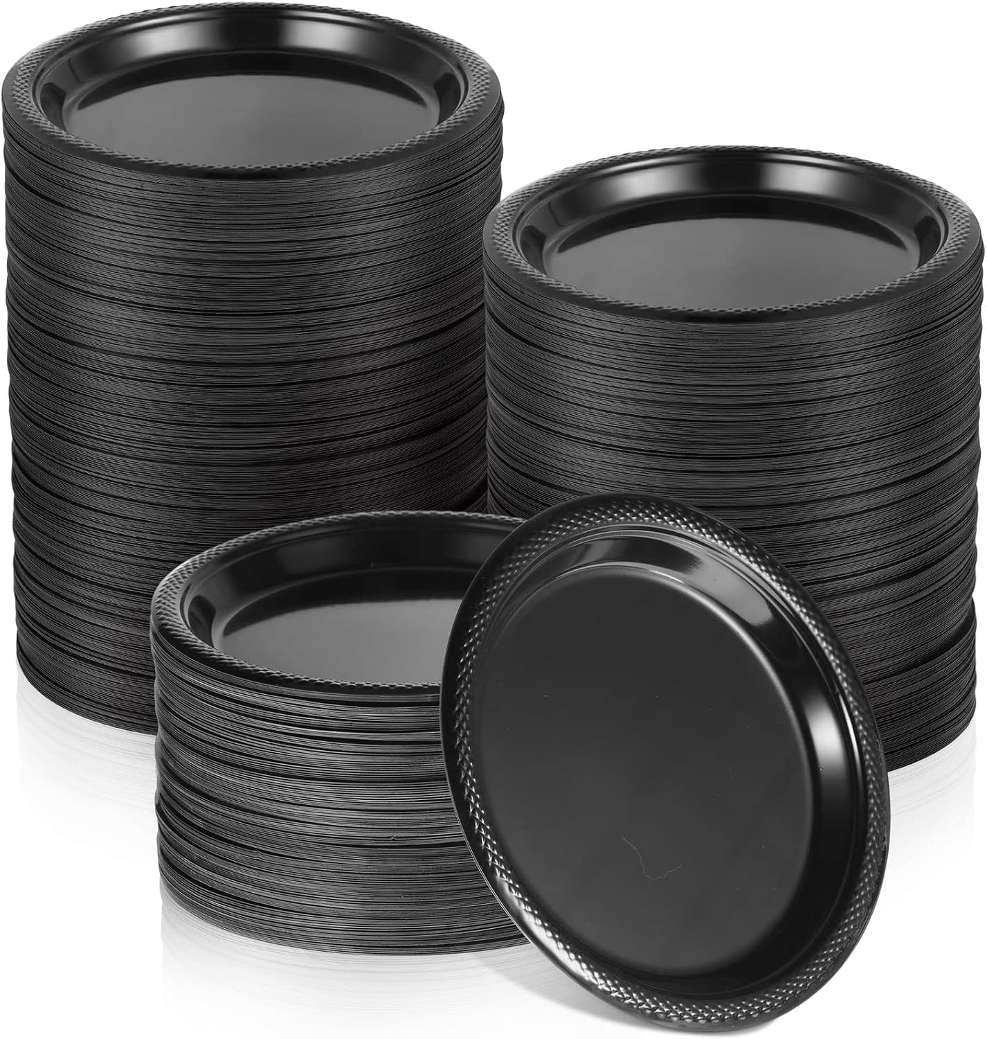 Irenare 300 Pieces Disposable Plastic Plates 7 Inch Round