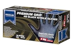 Premium Guard - Nitrile Gloves Heavy Duty 8 Mil Disposable, Powder Free, Black, 50 Gloves per Box (Medium)