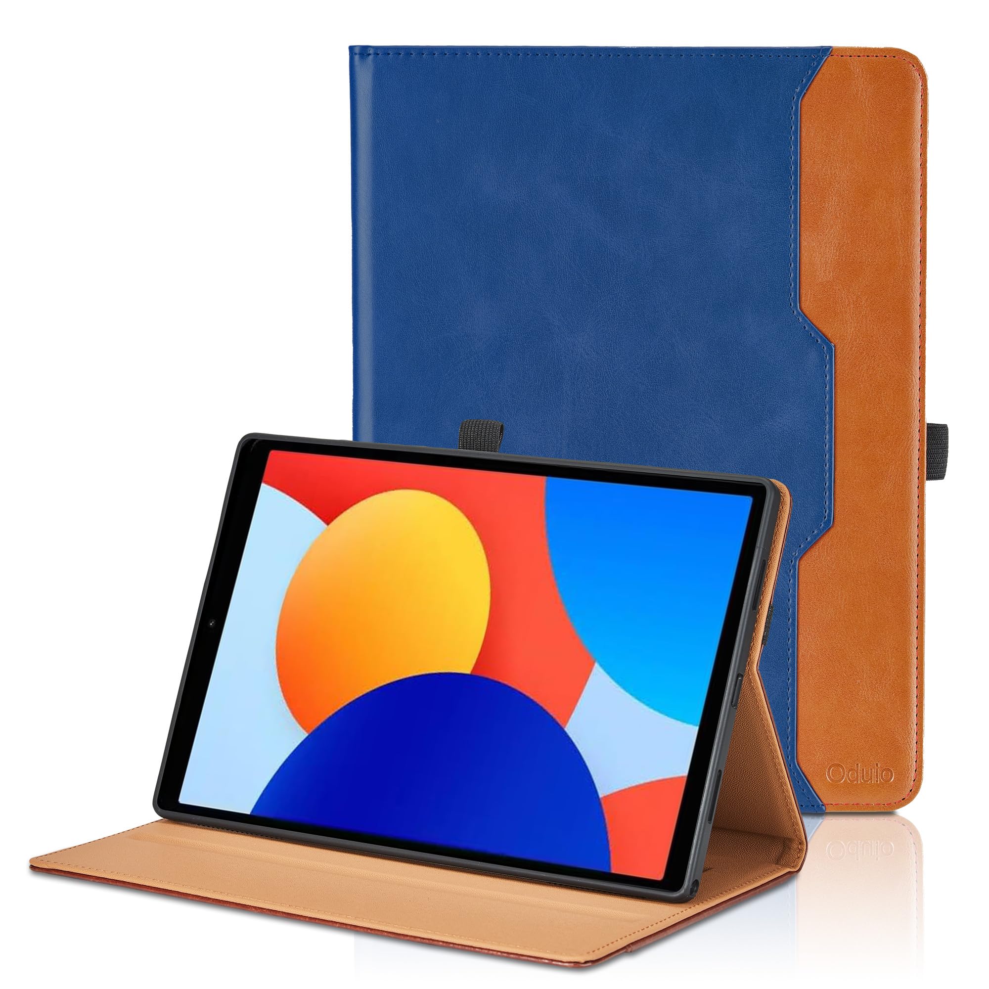 Hülle für Xiaomi Redmi pad SE 8.7 Zoll 2024 PU Leder Schutzhülle mit Tasche und Stiftschlaufe, Smart Cover mit Stand Funktion - Blau