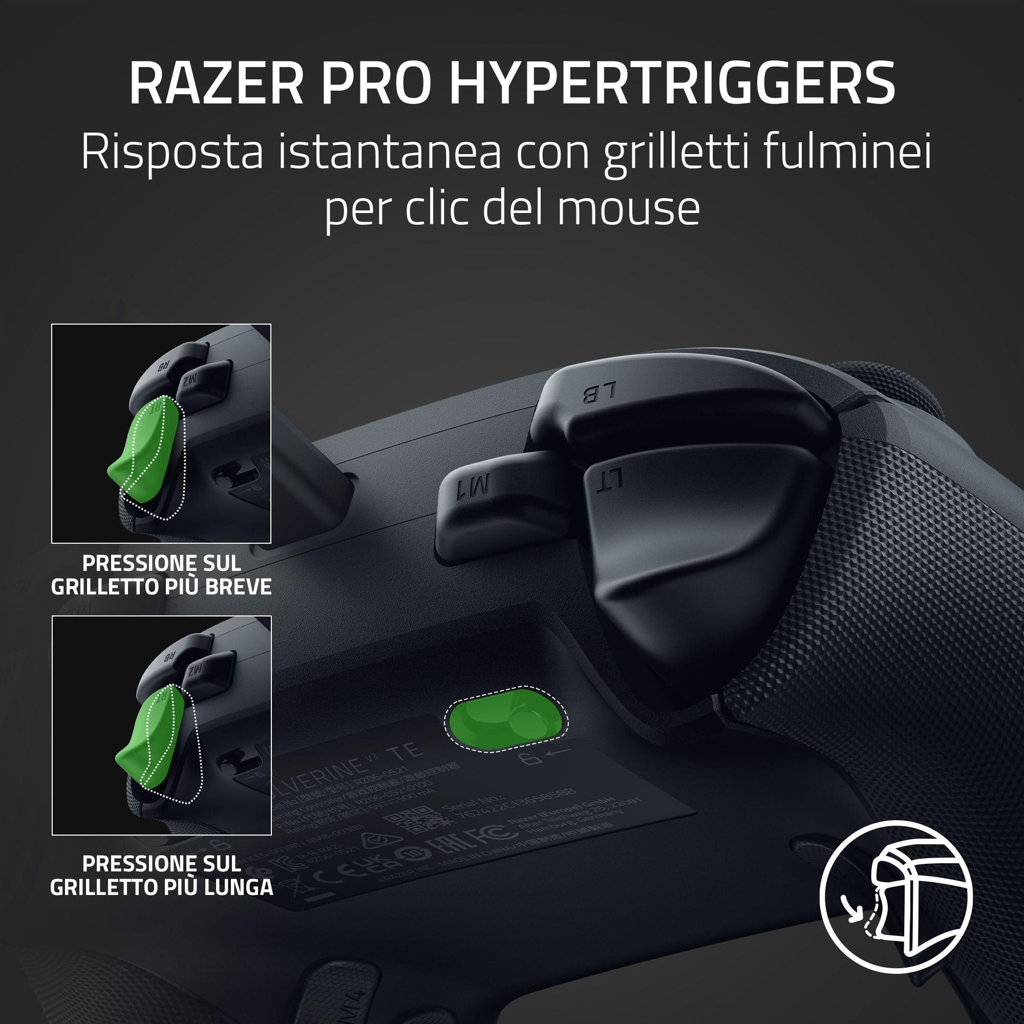 Razer Wolverine V3 Tournament Edition Controller cablato per Xbox X|S e PC Nero