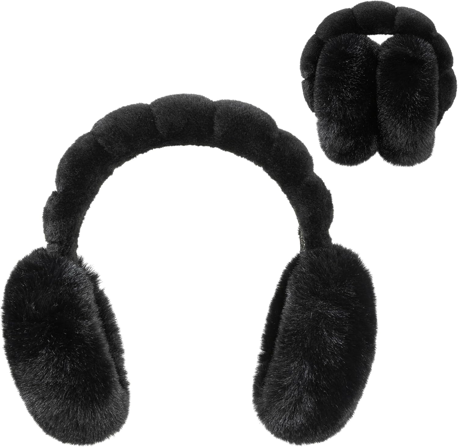 Flammi Winter Ear Muffs for Women Faux Fur Plush Foldable Ear Warmers