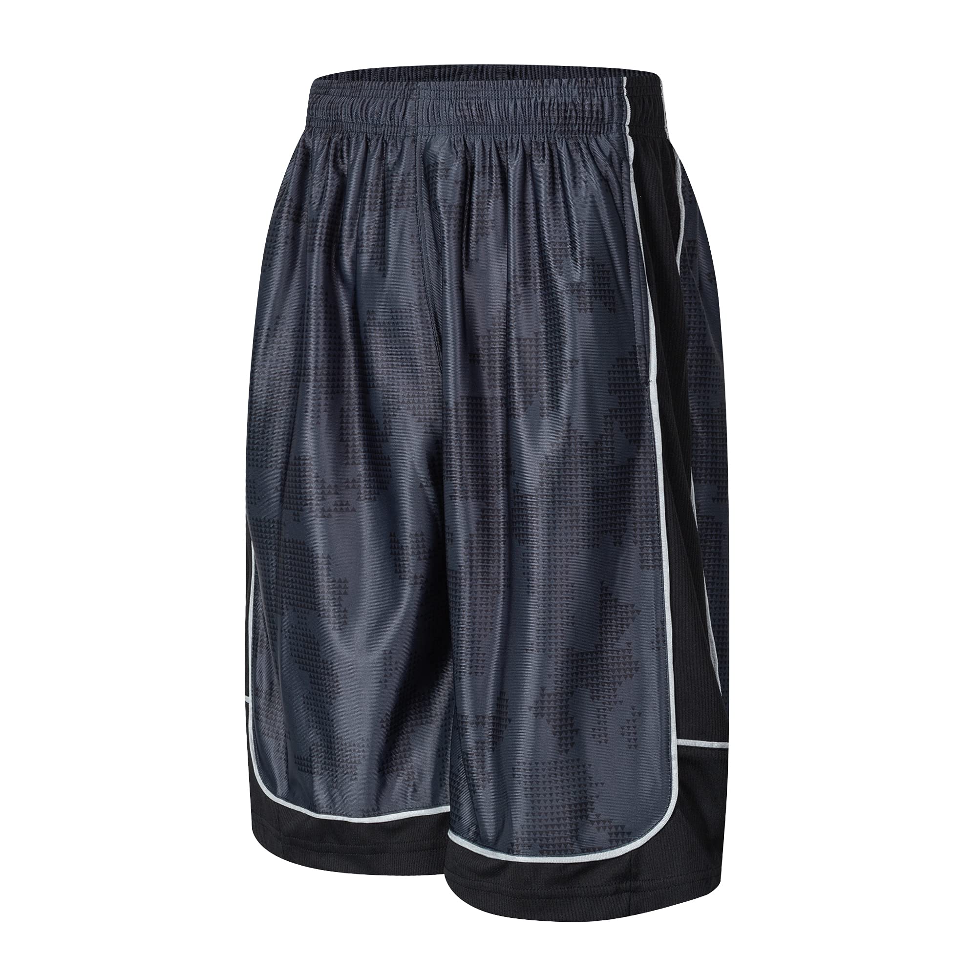 Abovewater Men's Basketball Shorts Quick-Dry Running & Gym Shorts with Drawstring & Pockets - grey - Small
