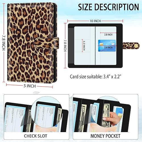 Miniatura 2 de Aatacas Organizador de tarjetas de visita para mujeres y hombres, unisex, de piel sintética, portátil, para libros, organizador de tarjetas de