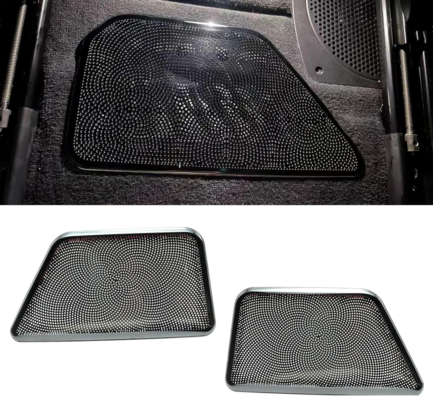Stainless Steel Under Seat Air Vent Cover for BMW iX Series xDrive40, xDrive50, M60 2022-2026, Rear Seat Air Outlet Protector, Durable Car Air Vent Grille Guard, Interior Accessories (Black, 2-Pack)