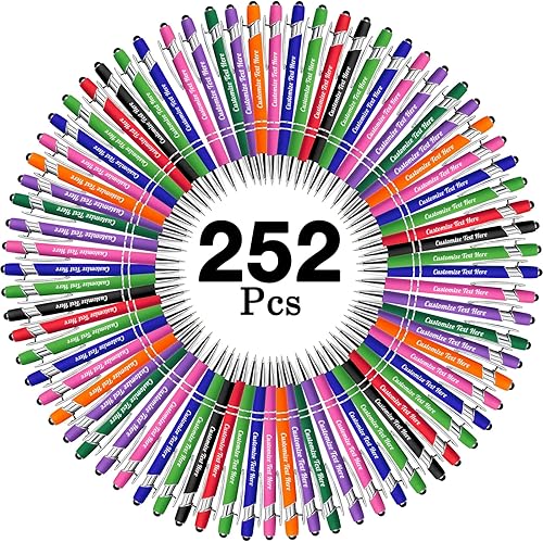 Miniatura 33 de Hasta 500 bolígrafos personalizados a granel con logotipo de mensaje de nombre comercial, bolígrafos grabados personalizados con lápiz óptico